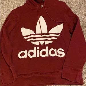burgundy adidas hoodie